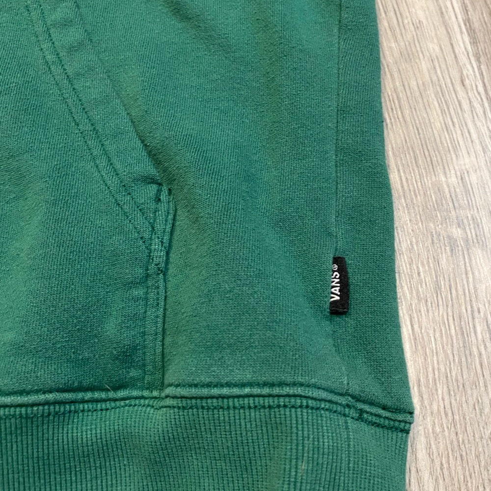VANS Mens Graphic Hoodie Jumper Size Small Green Cotton DB30 - Picture 4 of 7